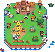 Sunflower Island web3 farming game map — player island on Polygon blockchain
